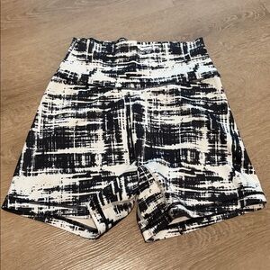 Black and White Patterned Shorts